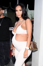 Pregnant ERICA MENA at Catch LA in West Hollywood 05/09/2021