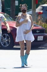 Pregnant HALSEY Out for Coffee in Malibu 05/26/2021