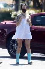 Pregnant HALSEY Out for Coffee in Malibu 05/26/2021