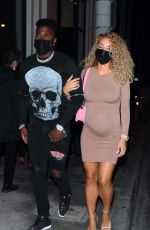 Pregnant JENA FRUMES at Catch LA in West Hollywood 05/07/2021