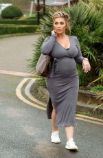 Pregnant LAUREN GOODGER Out and About in Chigwell 05/09/2021