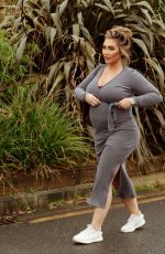 Pregnant LAUREN GOODGER Out and About in Chigwell 05/09/2021