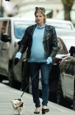 Pregnant PIXIE GELDOF Out in London 04/29/2021