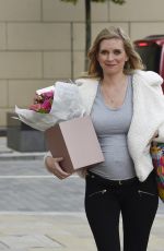 Pregnant RACHEL RILEY at Countdown Studios in Manchester 05/26/2021