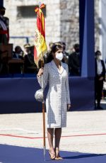 QUEEN LETIZIA OF SPAIN at Spanish Army Aviation Academy Colmenar Viejo 05/07/2021