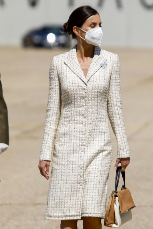 QUEEN LETIZIA OF SPAIN at Spanish Army Aviation Academy Colmenar Viejo 05/07/2021