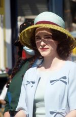 RACHEL BROSNAHAN on the Det of The Marvelous Mrs. Maisel at Coney Island Amusement Park in New York 05/06/2021