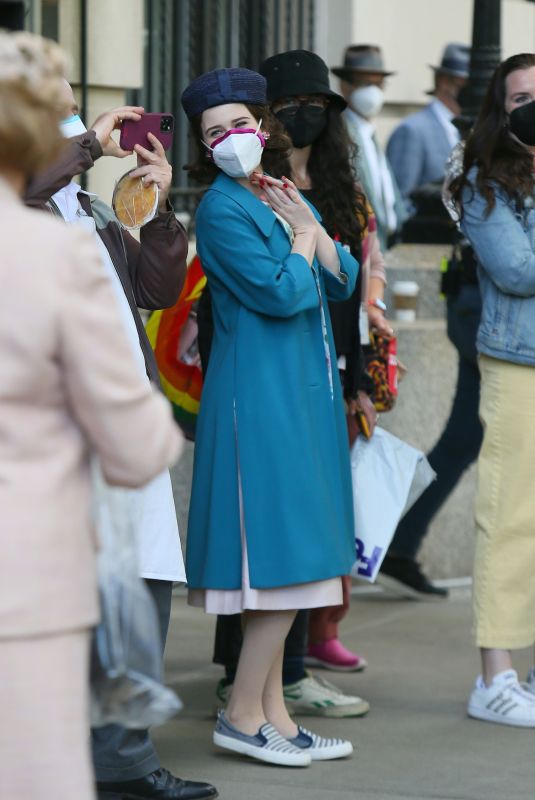 RACHEL BROSNAHAN on the Set of The Marvelous Mrs. Maisel in New York 05/12/2021