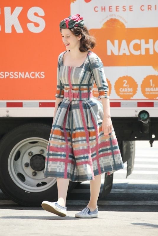 RACHEL BROSNAHAN on the Set of The Marvelous  Mrs. Maisel in New York 05/26/2021