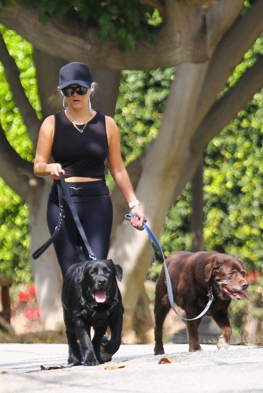 REESE WITHERSPOON Out with Her Dogs in Brentwood 05/01/2021
