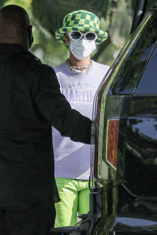 RIHANNA Leaves ASAP Rocky’s House in Los Angeles 05/27/2021