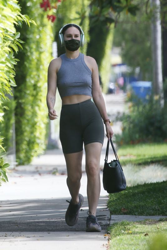 RUMER WILLIS Heading to Pilates Class in West Hollywood 05/17/2021