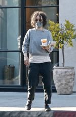 SARA GILBERT Out for Ice Coffee in West Hollywood 05/24/2021