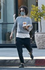 SARA GILBERT Out for Ice Coffee in West Hollywood 05/24/2021