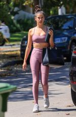 SARA SAMPAIO in Tights Arrives Pilates Class in West Hollywood 05/12/2021