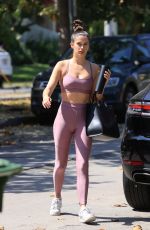 SARA SAMPAIO in Tights Arrives Pilates Class in West Hollywood 05/12/2021