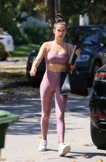 SARA SAMPAIO in Tights Arrives Pilates Class in West Hollywood 05/12/2021