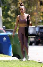SARA SAMPAIO in Tights Arrives Pilates Class in West Hollywood 05/12/2021