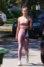 SARA SAMPAIO in Tights Arrives Pilates Class in West Hollywood 05/12/2021