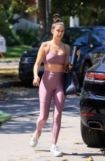 SARA SAMPAIO in Tights Arrives Pilates Class in West Hollywood 05/12/2021