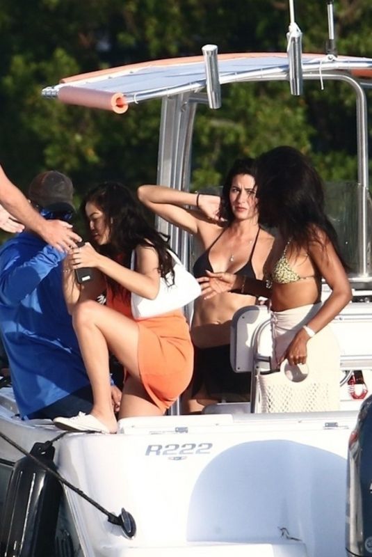 SARA SAMPAIO, LAIS RIBEIRO, SHANINA SHAIK and JASMINE TOOKES at a Yacht Party in Miami 05/09/2021