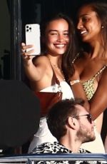 SARA SAMPAIO, LAIS RIBEIRO, SHANINA SHAIK and JASMINE TOOKES at a Yacht Party in Miami 05/09/2021