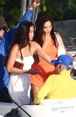 SARA SAMPAIO, LAIS RIBEIRO, SHANINA SHAIK and JASMINE TOOKES at a Yacht Party in Miami 05/09/2021