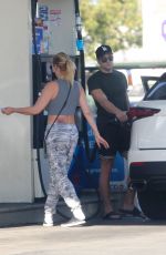 SHANNA MOAKLER and Matthew Rondeau at a Gas Station in Los Angeles 05/19/2021