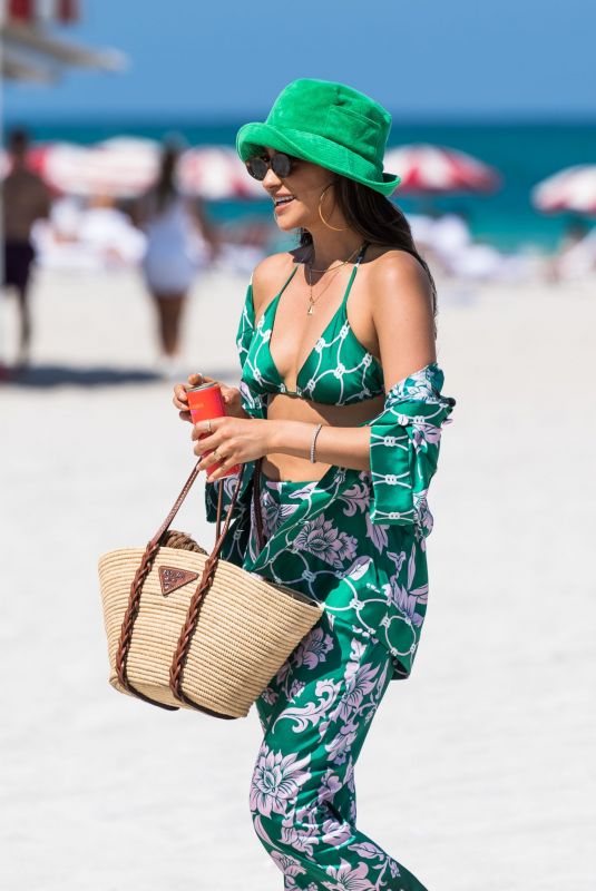 SHAY MITCHELL Relaxing on the Beach in Miami 05/01/2021