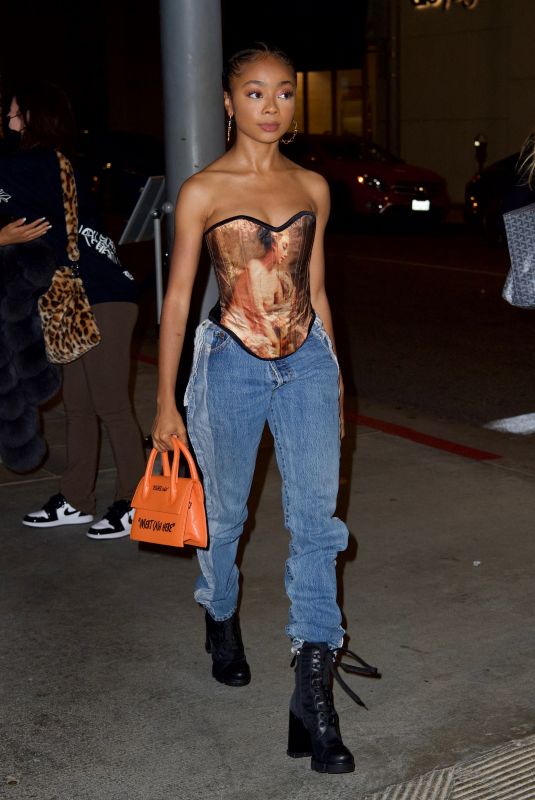 SKAI JACKSON at Il Pastaio in Los Angeles 05/07/2021