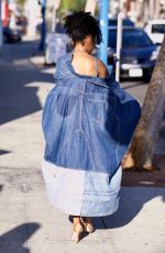 SKAI JACKSON in Full Denim Outfit Out in West Hollywood 05/27/2021