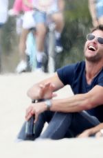 SOFIA PERNAS Having a Drink on the Beach with Friends in Malibu 05/01/2021