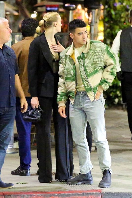 SOPHIE TURNER and Joe Jonas at Il Pastaio in Beverly Hills 05/14/2021