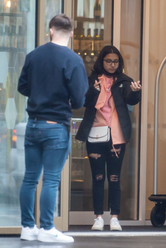 TANISHA GOREY Leaves Her Hotel in Manchester 05/20/2021