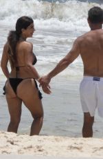 TERESA GIUDICE in a Black Bikini at a Beach in Tulum 05/23/2021