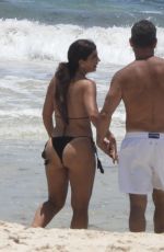 TERESA GIUDICE in a Black Bikini at a Beach in Tulum 05/23/2021