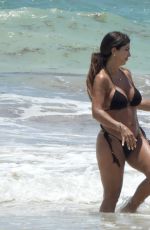 TERESA GIUDICE in a Black Bikini at a Beach in Tulum 05/23/2021