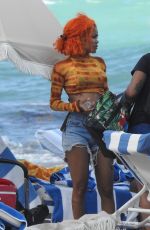 TEYANA TAYLOR Out on the Beach in Miami 05/23/2021