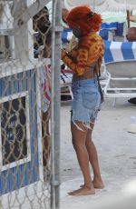 TEYANA TAYLOR Out on the Beach in Miami 05/23/2021