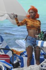 TEYANA TAYLOR Out on the Beach in Miami 05/23/2021