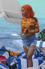 TEYANA TAYLOR Out on the Beach in Miami 05/23/2021