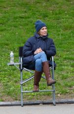 UMA THURMAN on the Set of Suspicion in Central Park in New York 05/03/2021