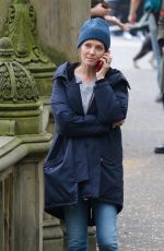 UMA THURMAN on the Set of Suspicion in Central Park in New York 05/03/2021