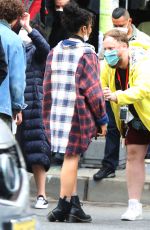 WHITNEY PEAK on the Set of Gossip Girl in New York 05/03/2021