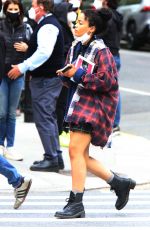 WHITNEY PEAK on the Set of Gossip Girl in New York 05/03/2021