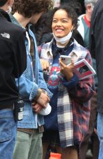 WHITNEY PEAK on the Set of Gossip Girl in New York 05/03/2021