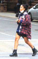 WHITNEY PEAK on the Set of Gossip Girl in New York 05/03/2021