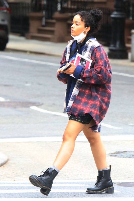 WHITNEY PEAK on the Set of Gossip Girl in New York 05/03/2021