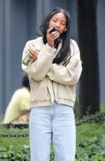 WILLOW SMITH Chatting on Phone in New York 05/24/2021