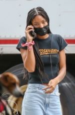 WILLOW SMITH Chatting on Phone in New York 05/24/2021